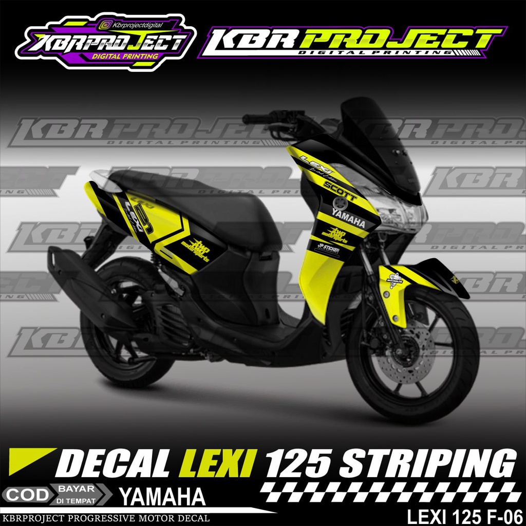 LEXI 125 STIKER MOTOR KEREN DECAL STIKER FULL BODY LIS VARIASI LEXI 125 STIKER MOTOR YAMAHA DESAIN R