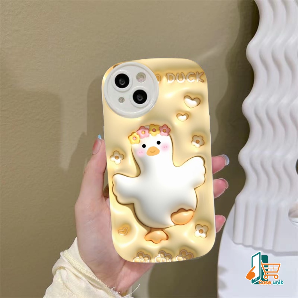 SS148 Case For OPPO A71 A74 A95 A76 A36 A96 A83 F1S A59 F5 YOUTH F7 RENO 8T 4G 4 4F F17 PRO 5 6 7 8 7Z A96 Yellow Baby Duck Softcase Casing Hp CS5421