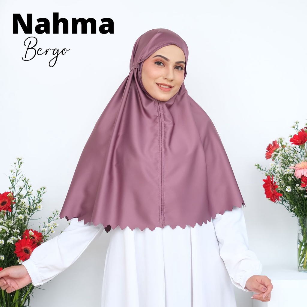 Nahma bergo/Bergo lasercut/Hijab instan