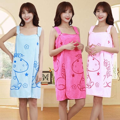 Handuk Baju Mandi Dewasa / Bath Towel Model Karakter Wearable Towel Kimono [MF]