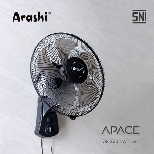 ARASHI APACE Kipas Angin Wall Fan 16” Kipas Dinding Angin Kencang