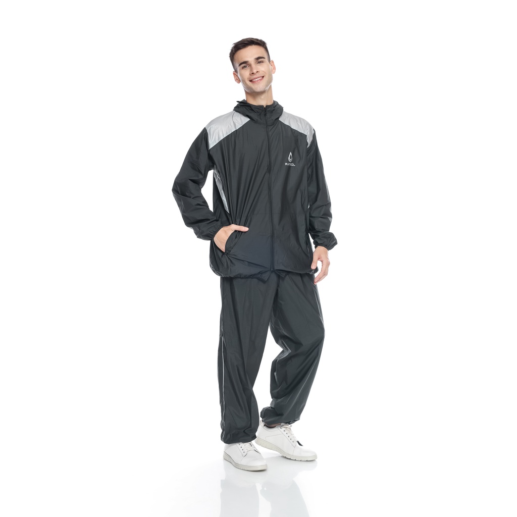Sauna Suit Running Rainsol Jaket Sauna Sauna Suit Olahraga Jogging
