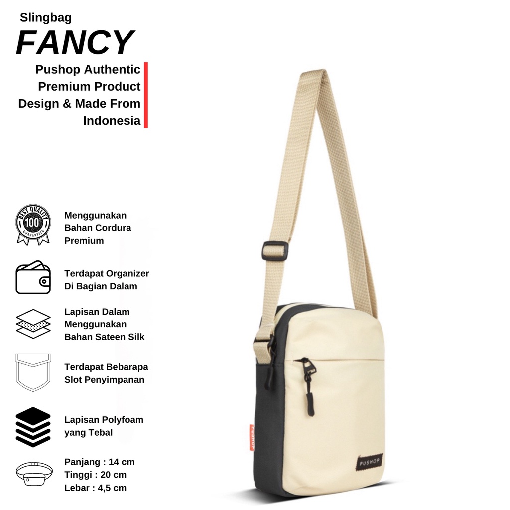 Tas Selempang Slingbag Pushop Fancy Keren