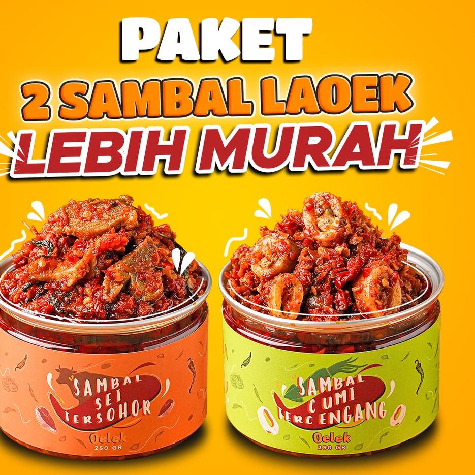 

✺ Oelek 2 Sambal Laoek Lebih Hemat! / Sambal Cumi / Sambel Ayam Suwir/ Sambal Sei / Sambal Rumahan ❋