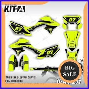 Decal KLX NEW Dtracker WARNA HITAM KUNING STABILO D-A4-231 1M4R23 tools n parts
