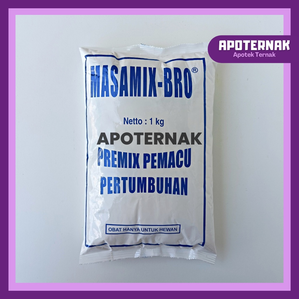 MASAMIX BRO 1 kg | Premix Broiler Pemacu Pertumbuhan Ayam Pedaging Broiler | Lebih Cepat Gemuk | Bobot Ayam Naik
