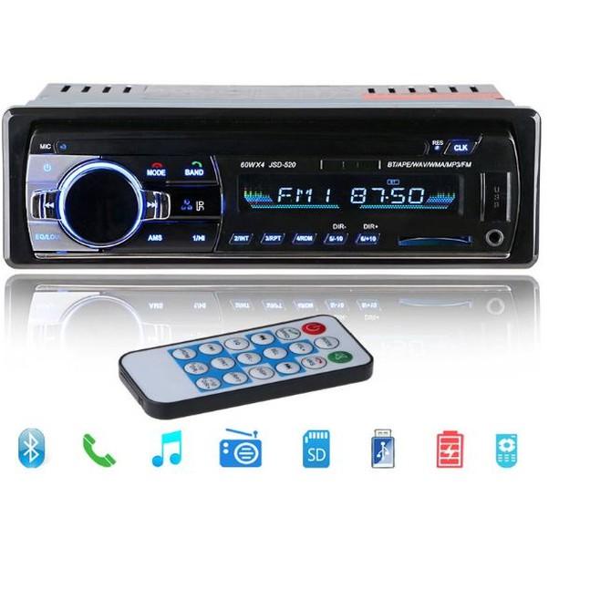 ♣ Tape Audio Radio Mobil JSD-520 Multifungsi Bluetooth USB MP3 FM Radio ♙