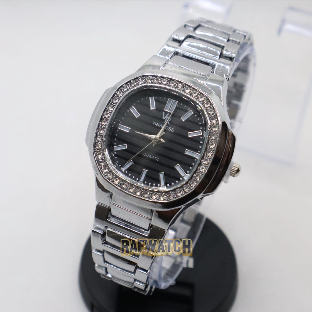 Jam Tangan Wanita Rantai Fashion Mewah RTA1 Stainless Permata Import