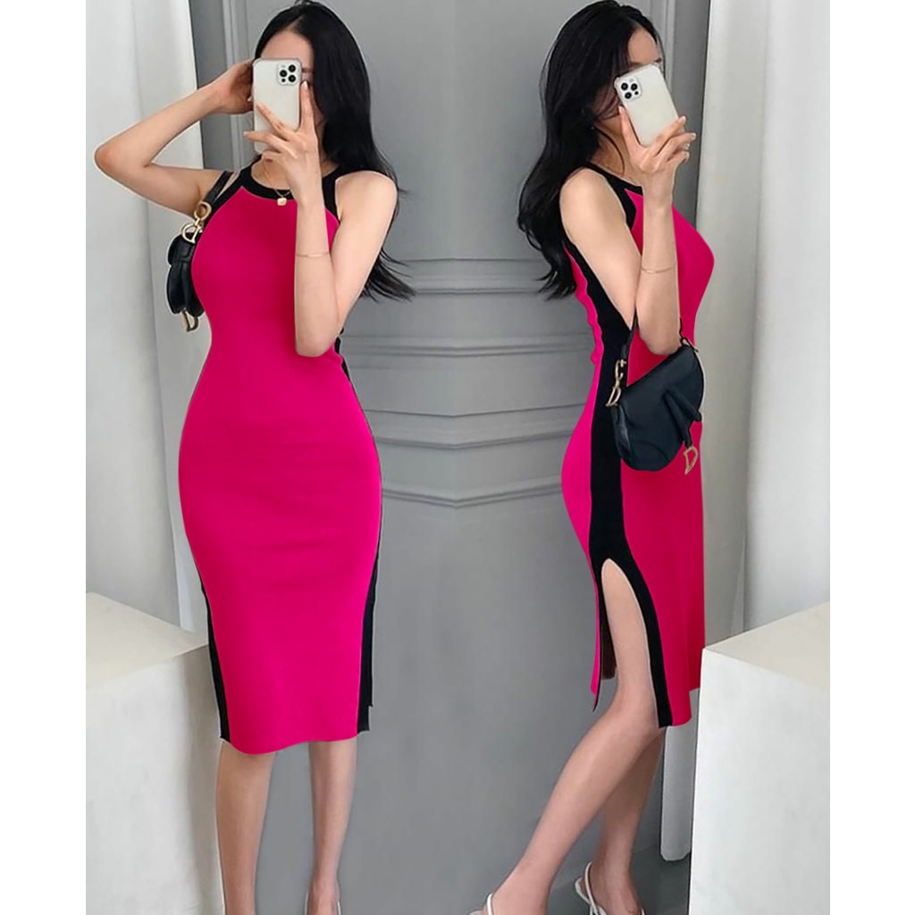 Toply shop Dres wanita rajut / korean Dres rajut bodycon sydney