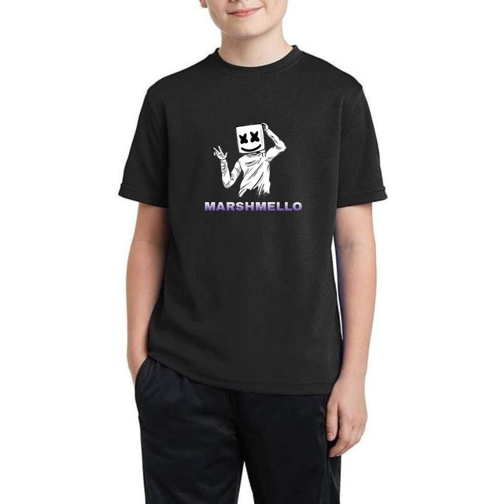 kaos baju anak marshmellow DJ / BAJU anak marshmello