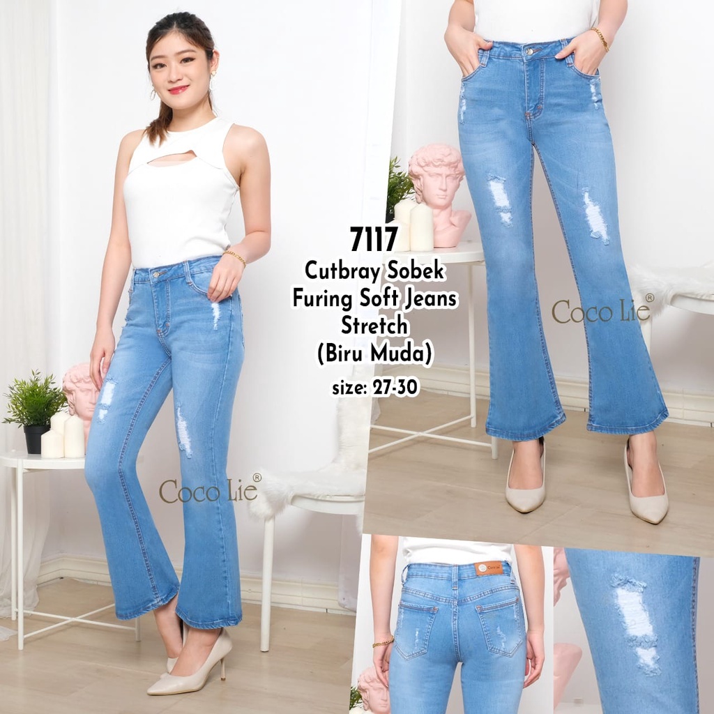 Cutbray Jeans Wanita / Cutbray Jeans Highwaist