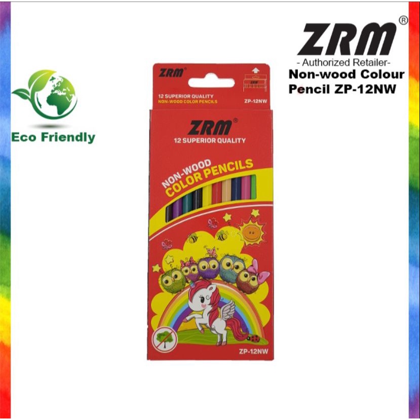 

ZRM Non Wood Colour Pensil / Pensil Warna Tanpa Kayu 12 Warna ZP-12NW