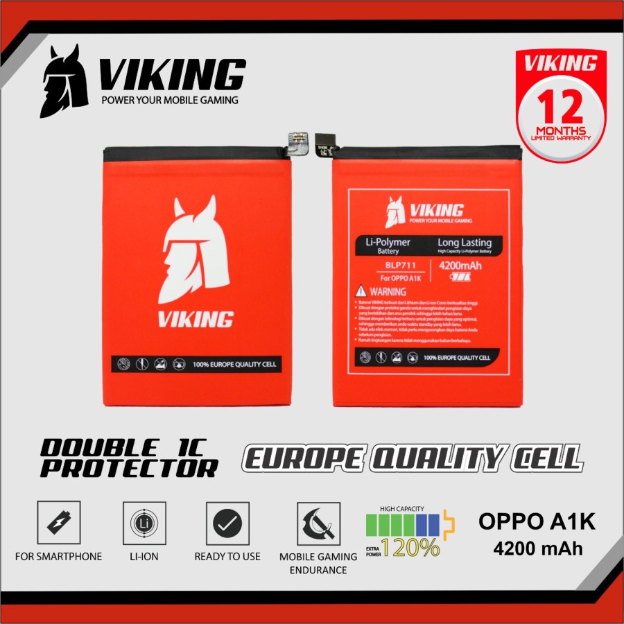 Baterai Viking BLP711 Oppo A1K - Realme C2 - Batu Batre Batere BatereI