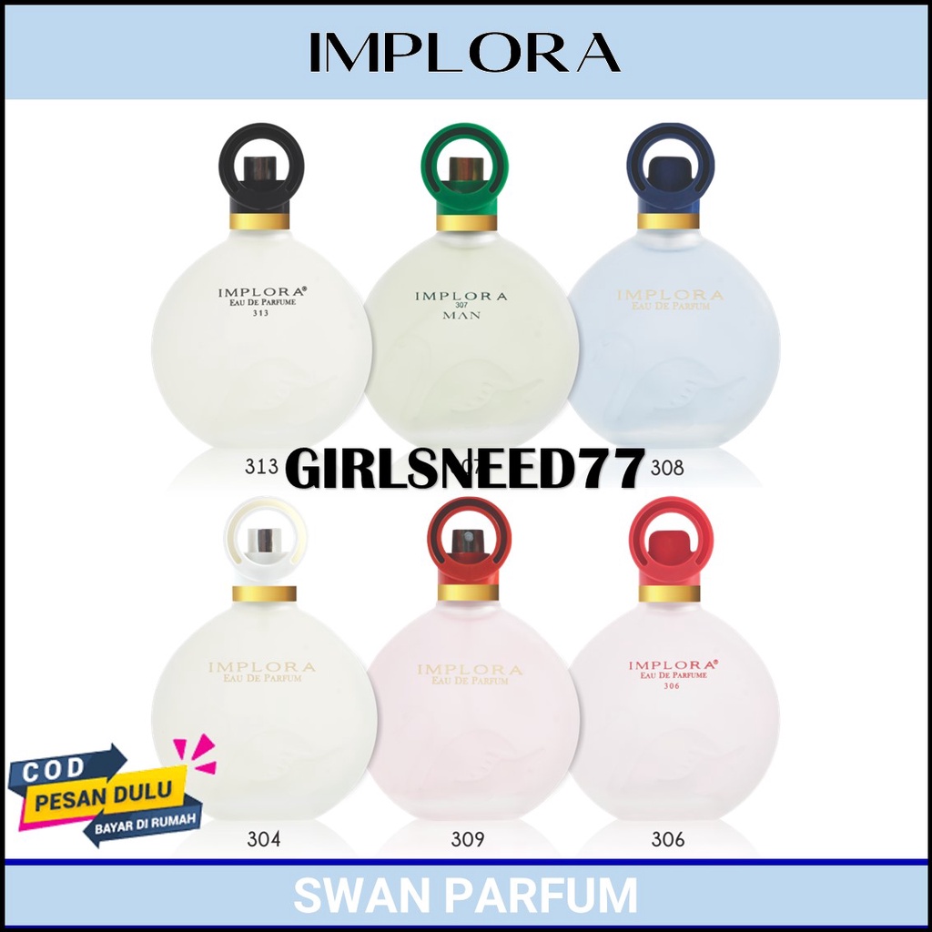 IMPLORA PARFUME SWAN SERIES PARFUM ANGSA IMPLORA EAU DE TOILETE GIRLSNEED77 ORIGINAL BPOM