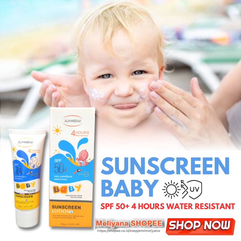 Sun Block Baby Sunscreen Lotion Airongsie SPF50+ UVB+UVA ORIGINAL