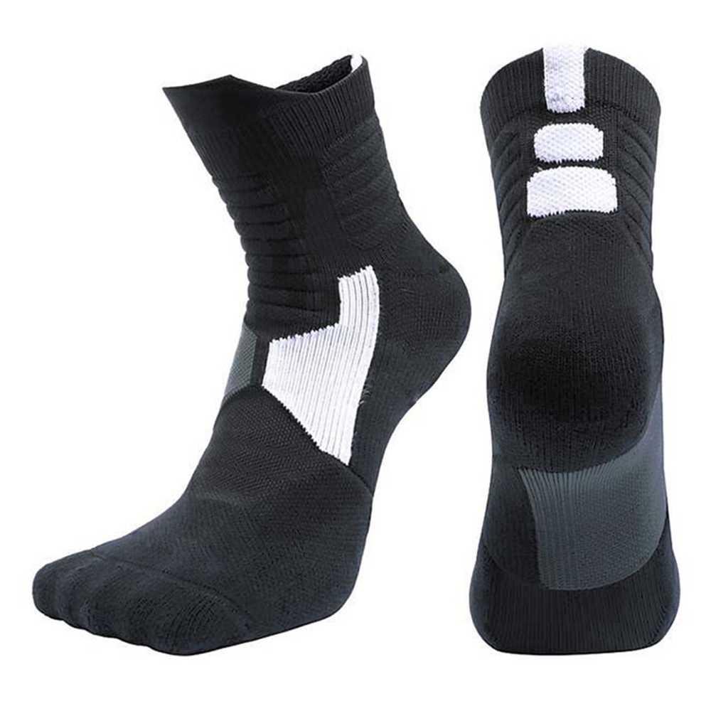 Kaos Kaki Olahraga Socks Towel Sweat Absorbing Size 39-42 - T7302 - Black