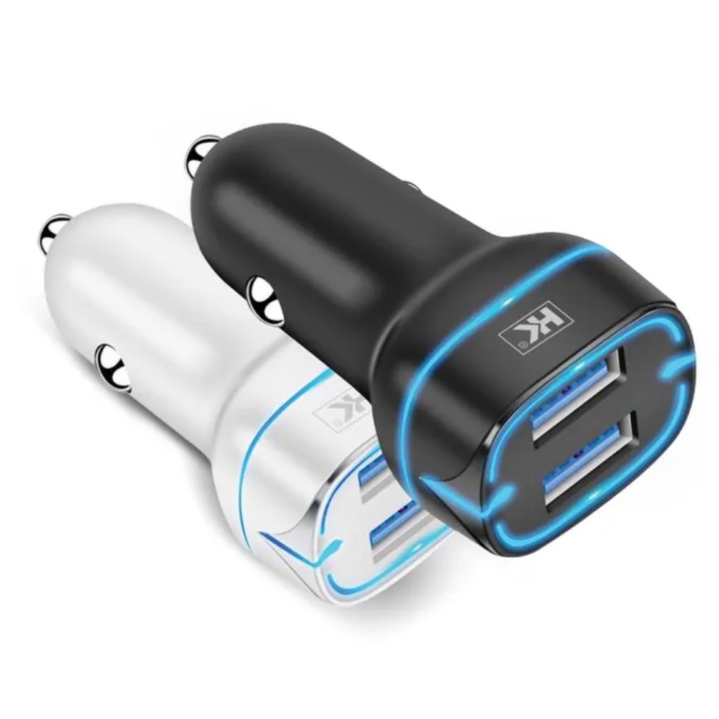 Dual USB Car Charger HK-K09 With Cable High Speed 2.4A