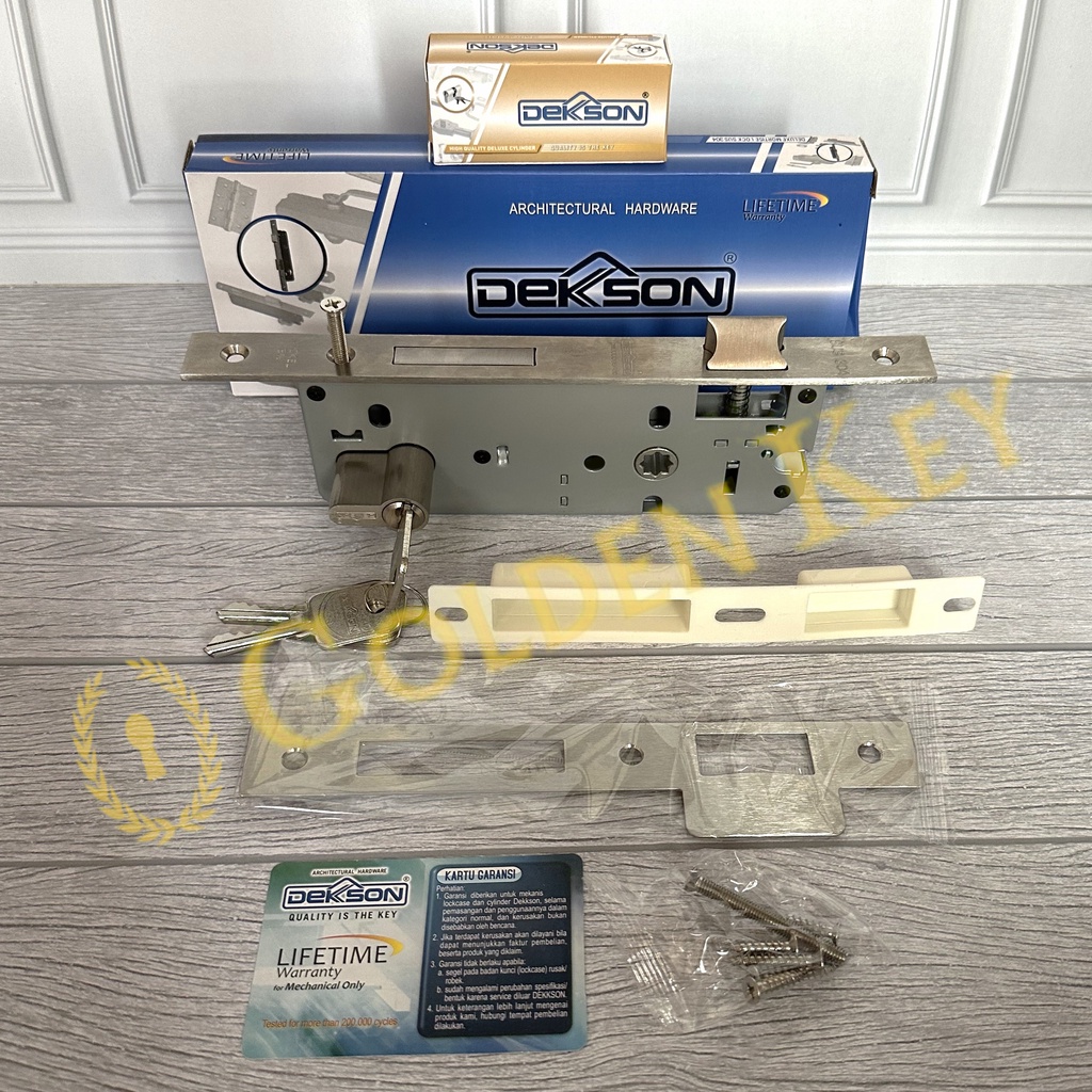 Paket Set Body Kunci Pintu Rumah Kayu Lidah Dekkson Dekson MTS IL 8485 Cylinder DC 60