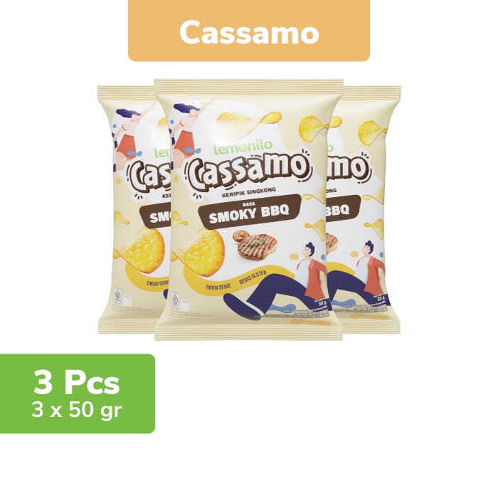 

3 Pcs Lemonilo Cassamo Keripik Singkong Rasa Smoky Bbq 50g