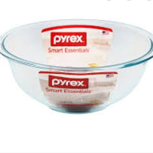 Terlaris Pyrex Clear Glass Mixing Bowl Tebal 2.4L / 2.4 Liter