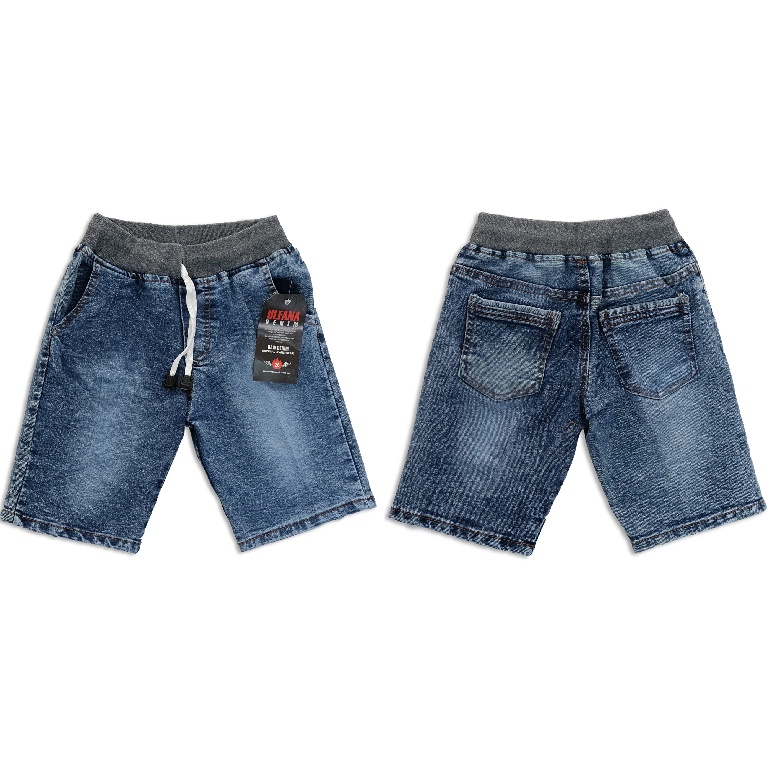 Celana Jeans Anak Pendek 2-6 tahun Stretch - Celana Anak Jeans Pendek Stretch Rib