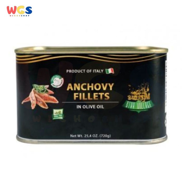 

STAR VILLAGE ANCHOVY FILLETS IN OLIVE OIL WILD CAUGHT 25.4OZ 720G