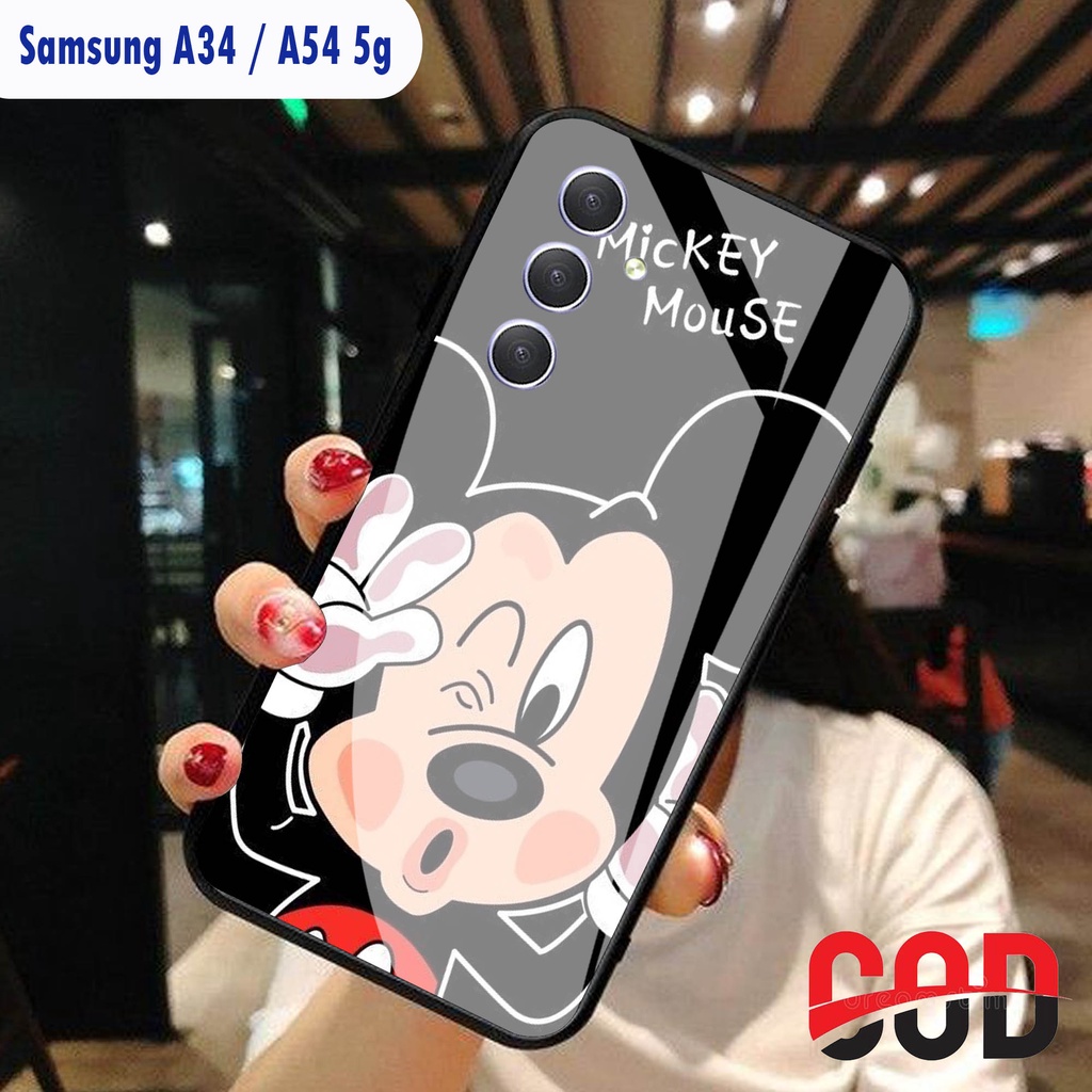 Softcase Glass Kaca Samsung A34 / A54 - Casing Hp Samsung A34 / A54   - Case Hp Samsung A34 / A54   