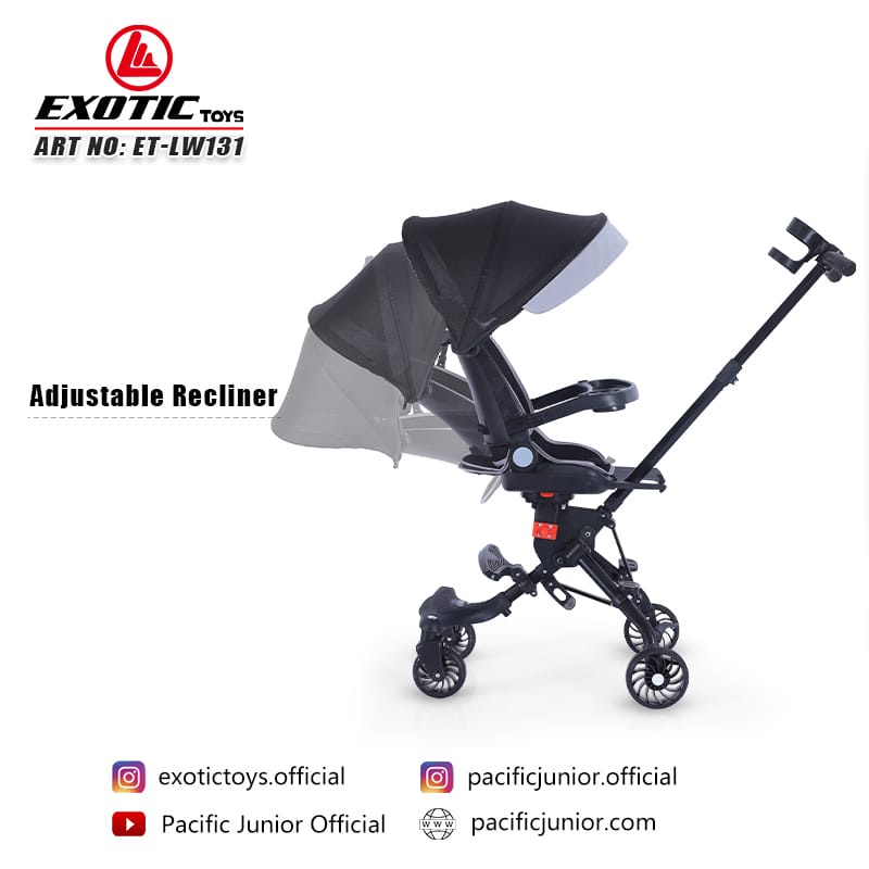 Stroller 3in1. Bisa Tidur, Rebah dan Duduk. Exotic Stroller ET LW 133 &amp; LW 127 Kereta Dorong Bayi. DORONGAN