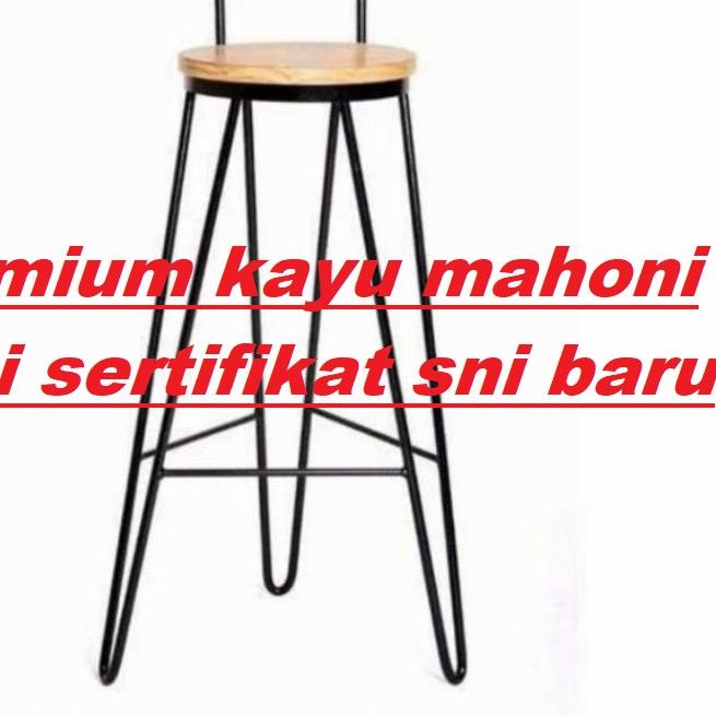 ➲ TINGGI 1 METER/KURSI CAFE / KURSI BAR / BANGKU CAFE / BANGKU BAR BESI KAYU / BANGKU VIRAL / KURSI 