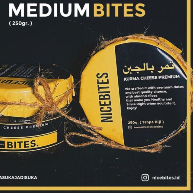 

❂ Medium Bites (250gr) | Kurma Cheese NICEBITES (Kurma Keju Lembut Tanpa Biji dengan Topping) ❆