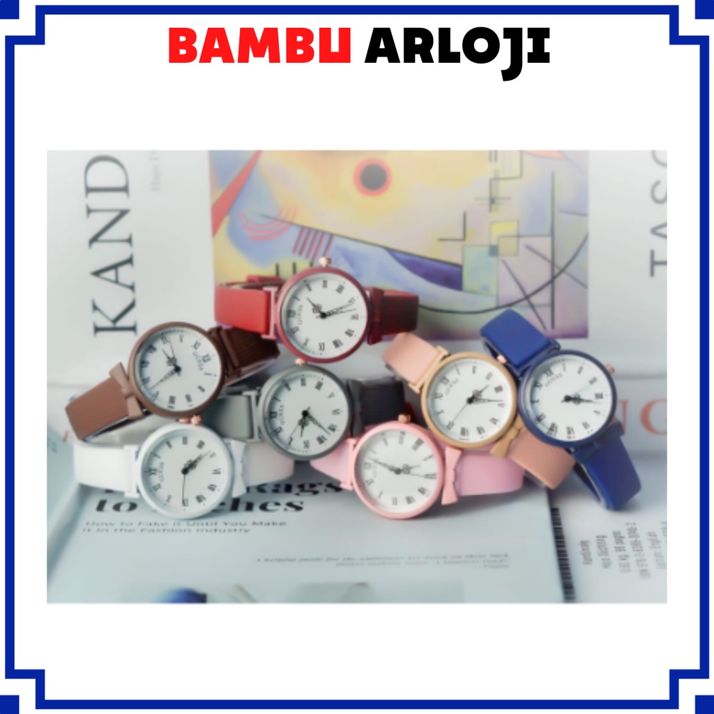 BAJ Jam Tangan Quartz Strap PU Analog Casual Gaya Retro Wanita &amp; Pria Ulzzang Watch Korean Fashion RM079