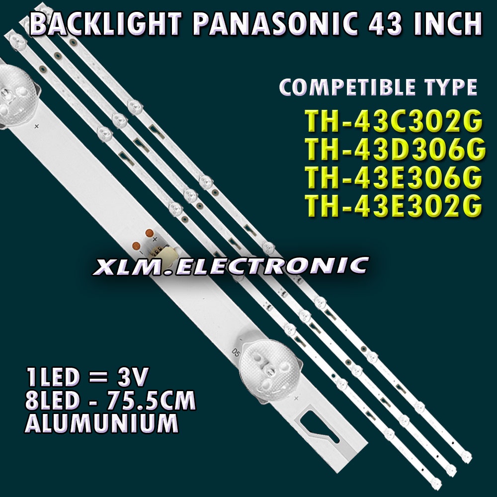 BACKLIGHT PANASONIC PANASONIK TH-43C302G TH-43D306G TH-43E306G TH-43E302G TH43C302G