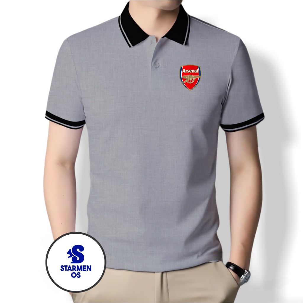 Kaos Wangki Polo Atasan Tshirt Pria Kerah Wangki Big List LOGO ARSENAL