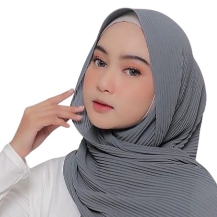 Jilbab Pashmina Plisket Polos Sr215