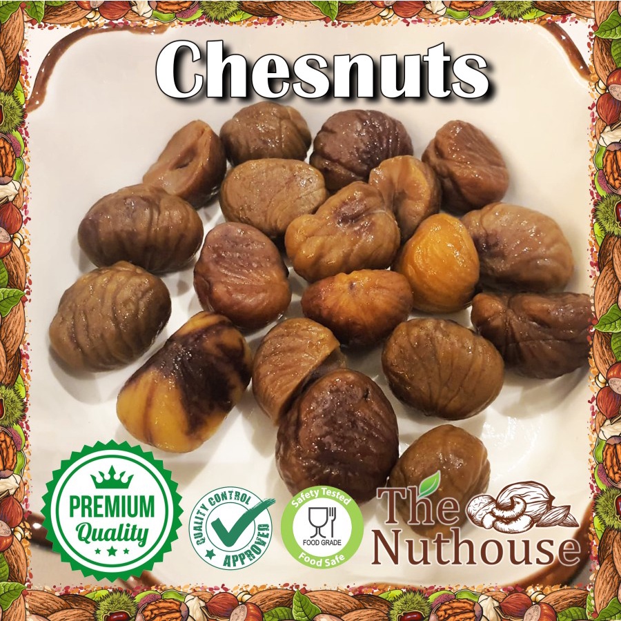 250gr Peeled Roasted Chestnuts / Kacang Kastanya / Kastanye Panggang Kupas