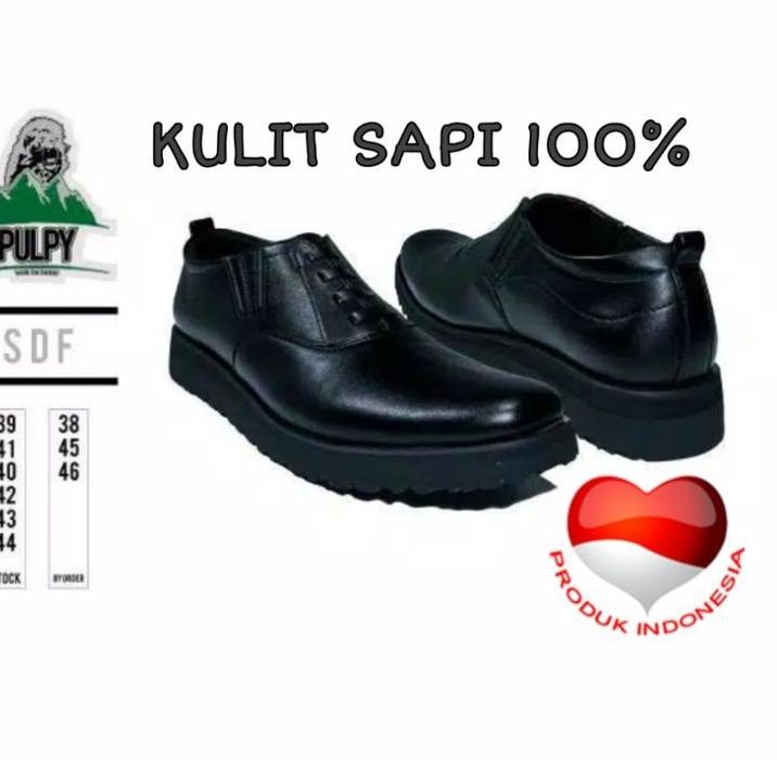 ✤ KULIT SAPI ASLI SEPATU FORMAL PDH PENDEK  HIGH QUALITY ❃