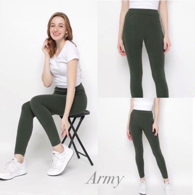 Legging Basic Tebal Premium Big Size Jumbo Lembut Elastis Highwaist Bigsize
