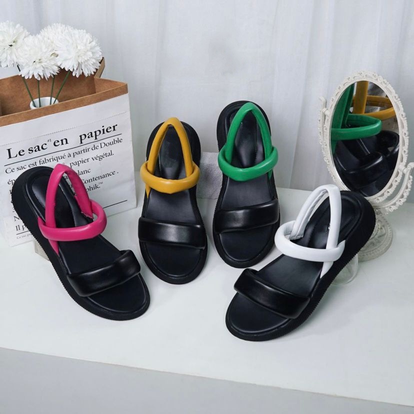 STORIES STOREE - Sandal Wanita Wedges Casual Strap Foam