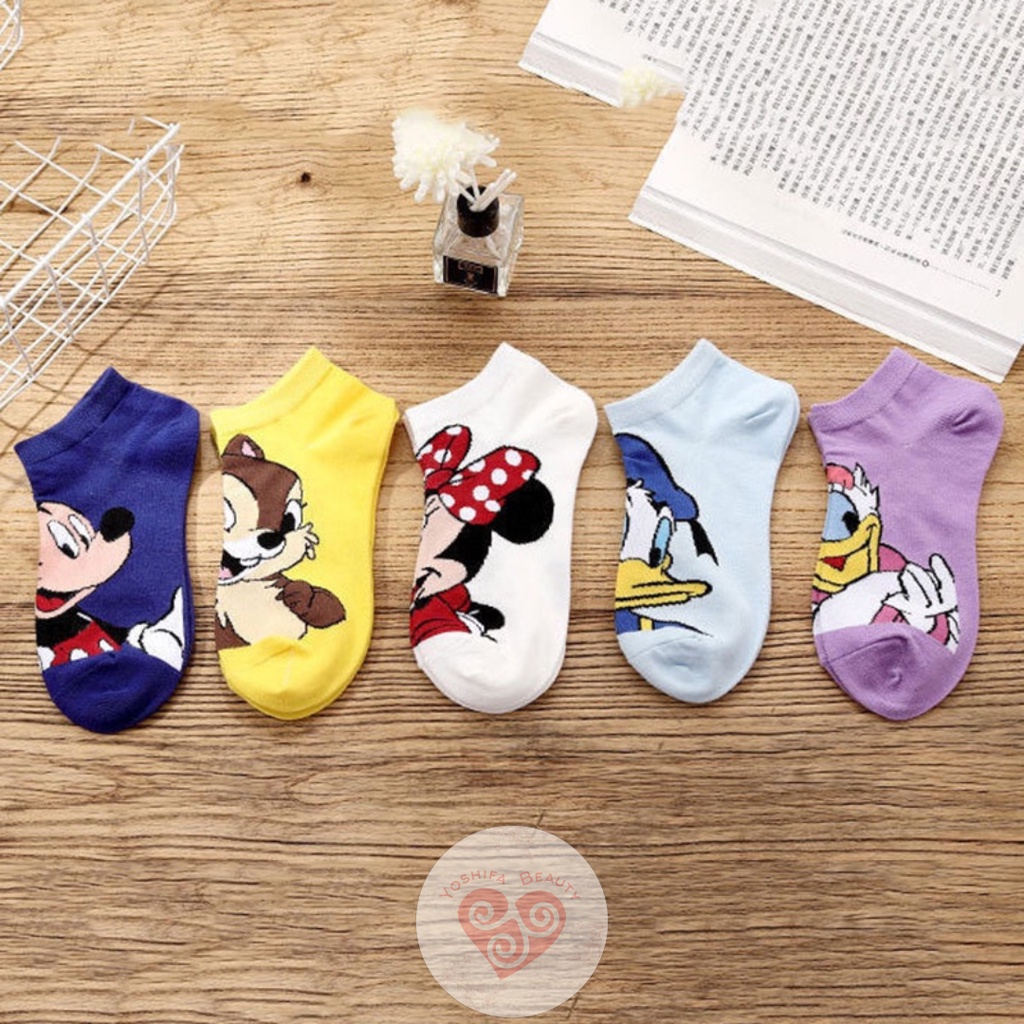 Kaos Kaki Wanita Pendek  Motif Kartun Cantik Cute  Kaos Kaki Remaja Dewasa  Karakter Kartun Unisex Fashion Korea