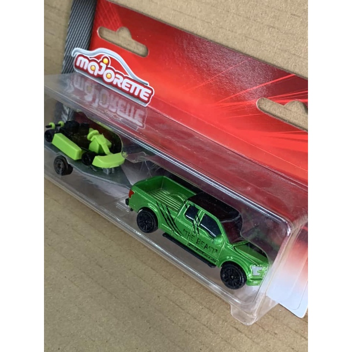 Majorette Trailer Ford F-150 with Green Kart