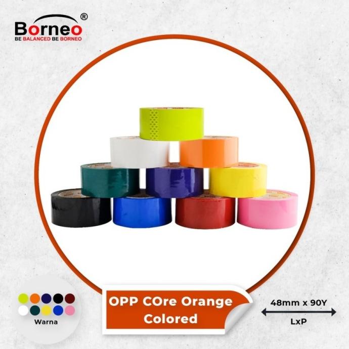 

6 ROLL - Borneo OPP Lakban Warna 48 mm x 90 Yard SALE