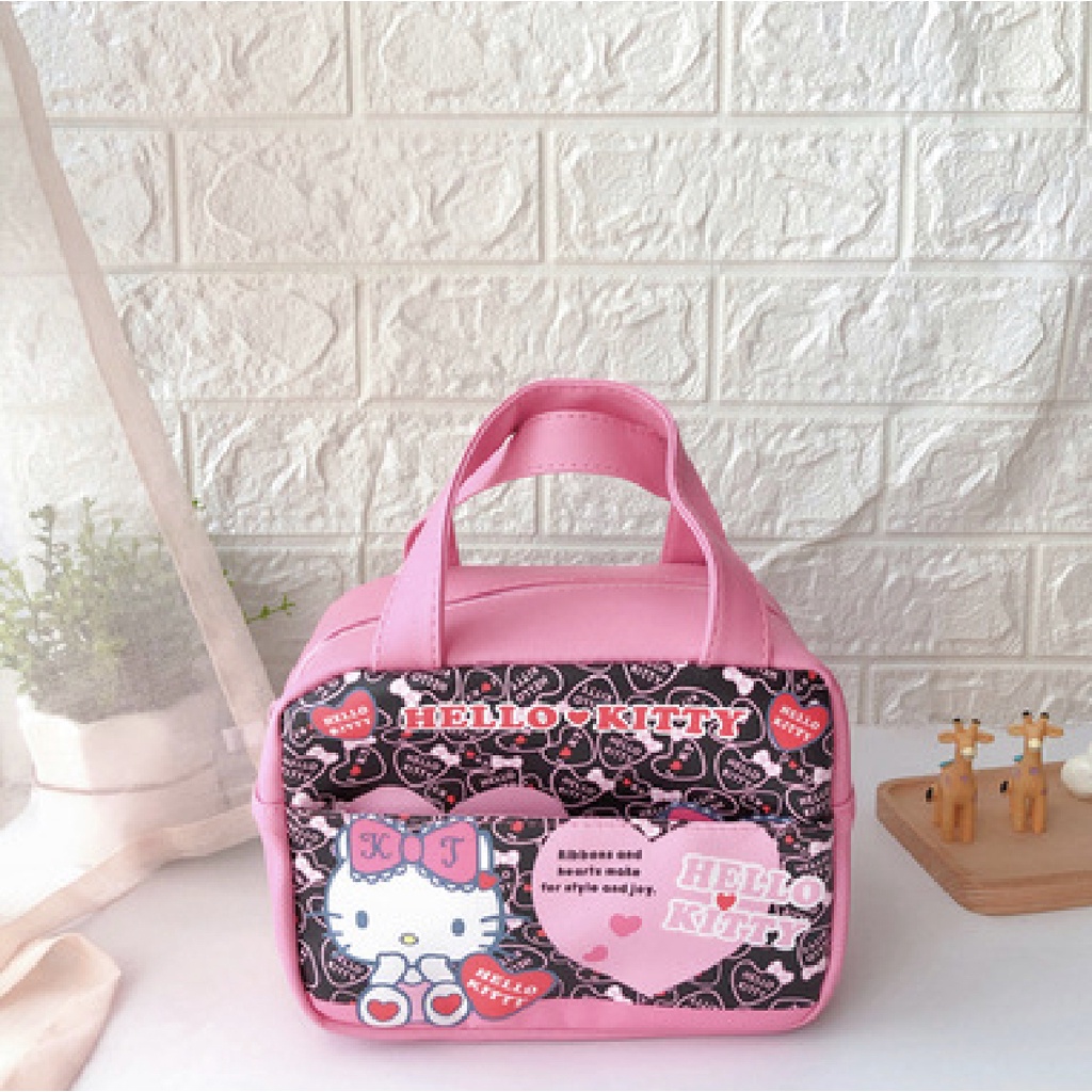 NAOMI - Banyak Motif Lunch Bag Sanrio Tebal Import - Kaori Kiyo bag - tas sanrio - tas motif cartoon - tas japan - Tas Anak - Tas makan - tas Bekal