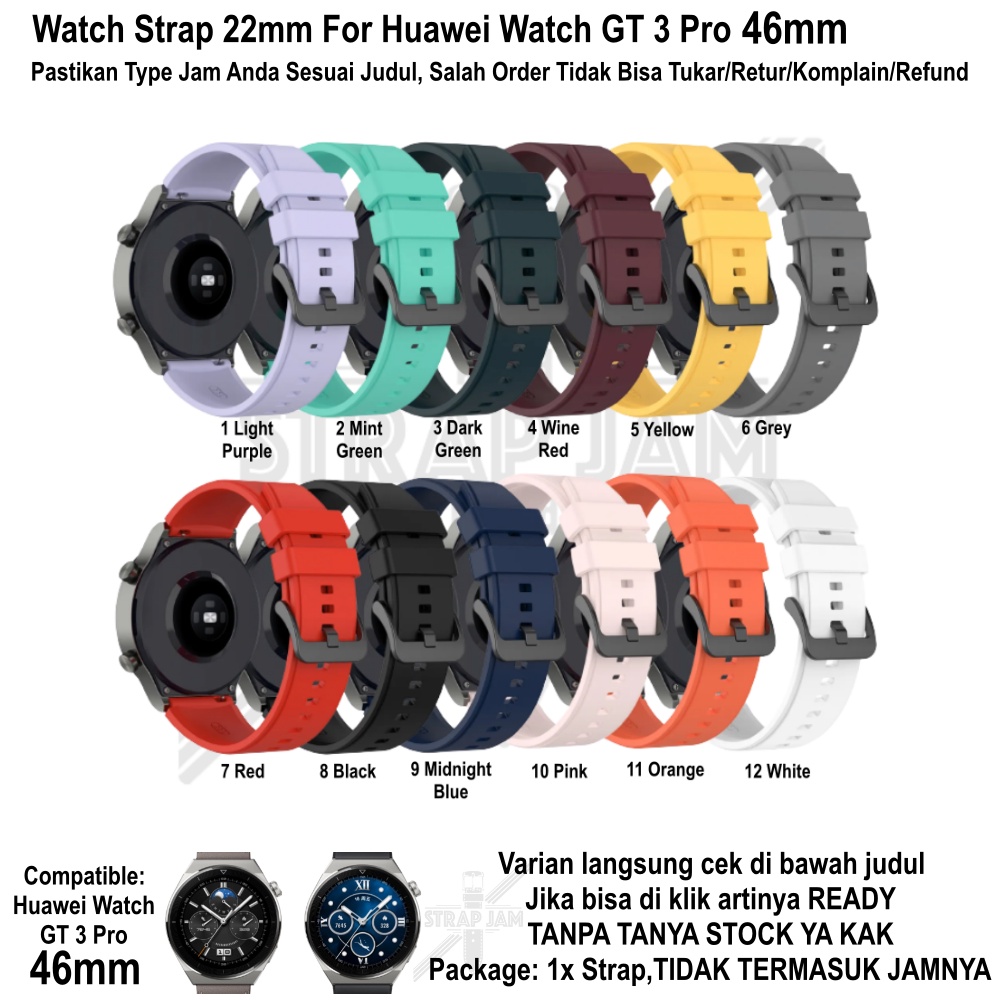 T2P Strap 22mm Untuk Huawei Watch GT3 GT 3 Pro 46mm - Tali Jam Tangan Pin Quick Release