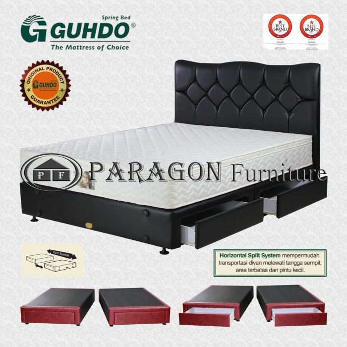 Terlaris Base Drawer Hs / Divan Laci 160X200 (Tanpa Kasur Dan Sandaran) - Guhdo