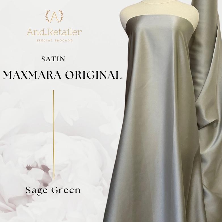 [spin1] Kain Satin Maxmara Original Warna Sage Green