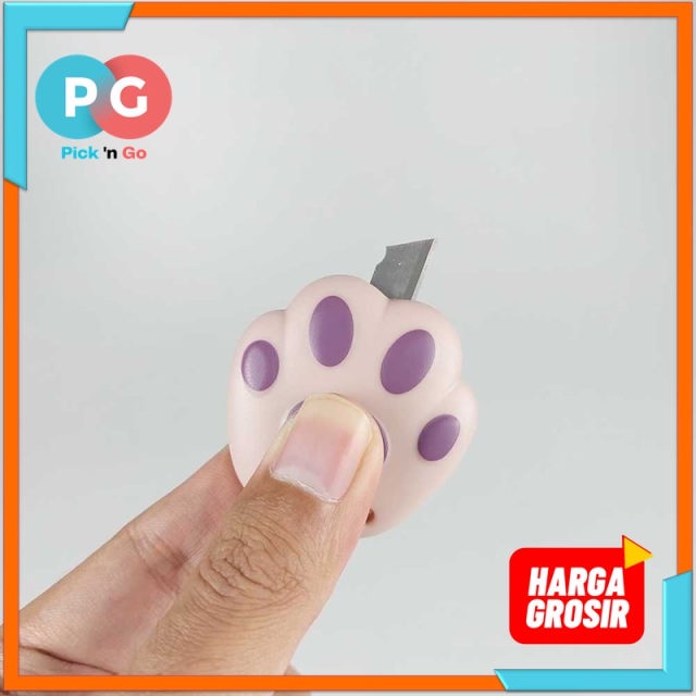 

MOHAMM Pisau Cutter Mini Pemotong Kertas Desain Cat Paw - OL-6101 - PGPR