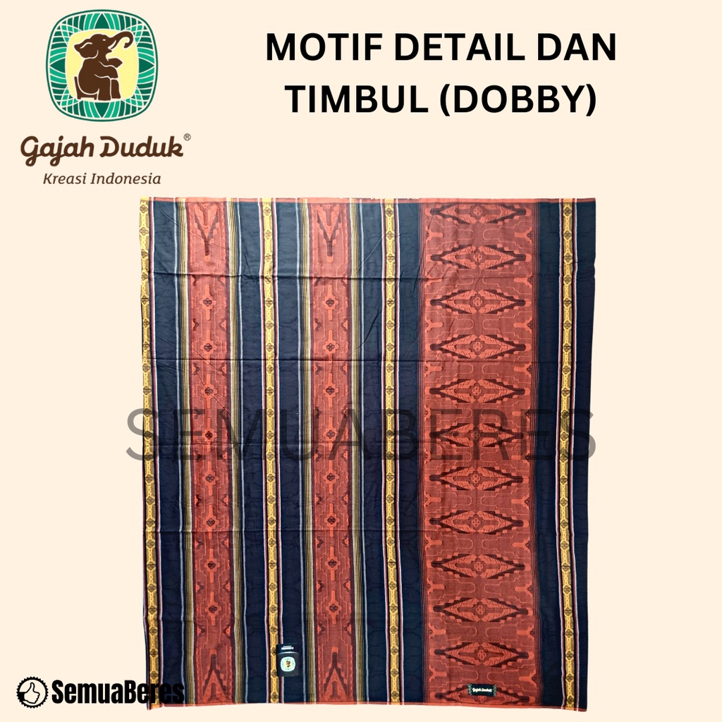 Sarung Gajah Duduk SIGNATURE PREMIUM - Kain Tenun Dewasa Pria Laki Cowo Sholat Solat