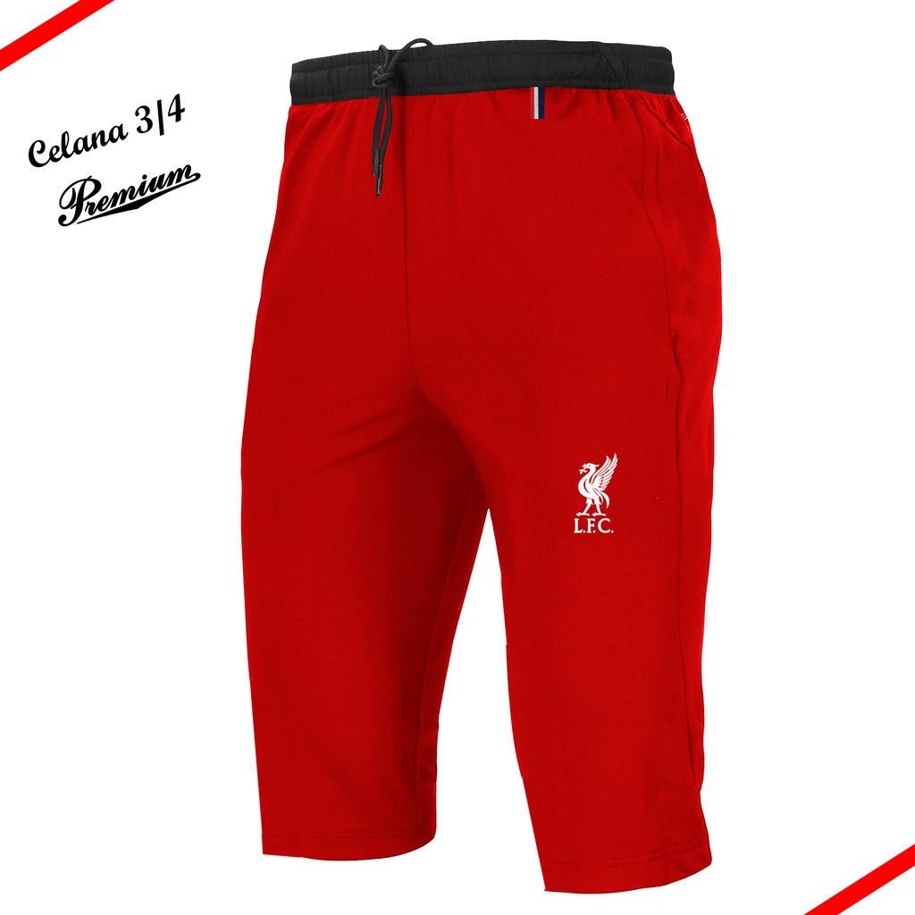 Celana Jogger Pendek Pria Liverpool Celana Pendek 3 Per 4 Pria Celana Kolor Pria Dewasa Celana Pende