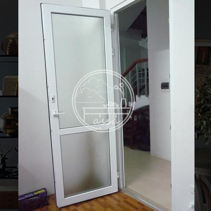 Pintu Aluminium Kaca, Untuk Kamar Mandi. Ukuran Custom. Lantuna_Brulee