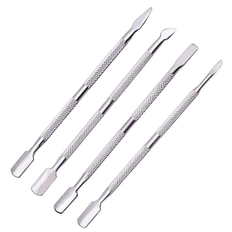 Perapih Kulit Mati Kuku Nail Cuticle Pusher Pedicure 4 PCS - XC509 - Silver